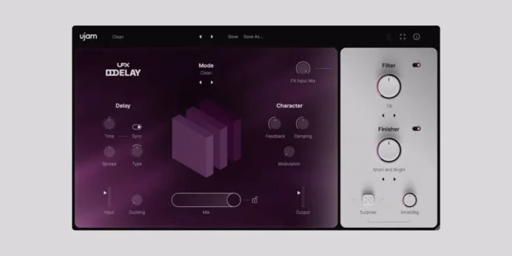 UJAM UFX DELAY plugin interface