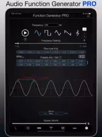 Audio Function Generator PRO for iPhone iPad and iPod Touch v7.5.0 [iOS]