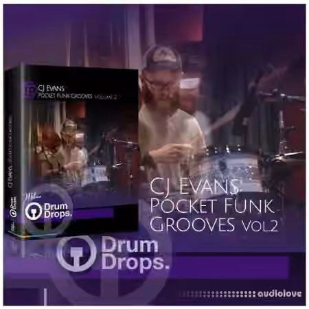 DrumDrops CJ Evans Pocket Funk Vol.2 Loops and Hits Pack and Multitrack [WAV]