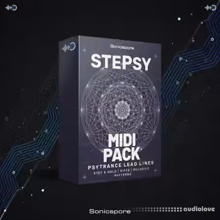 Sonicspore STEPSY Psytrance Lead Lines [WAV, MiDi, Synth Presets]