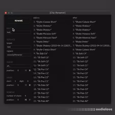 Suzuki Kentaro M4L Clip-Renamer [Max for Live]
